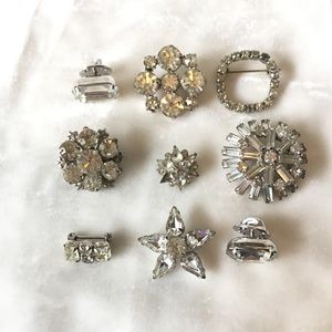 Lot Rhinestone Brooches
